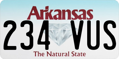 AR license plate 234VUS