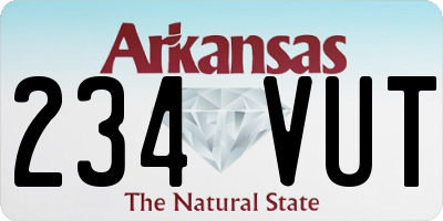 AR license plate 234VUT