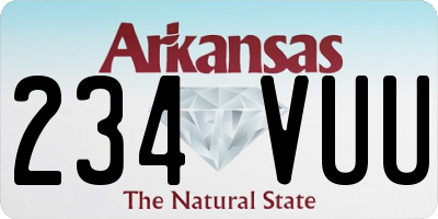 AR license plate 234VUU