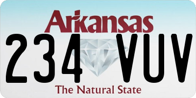 AR license plate 234VUV