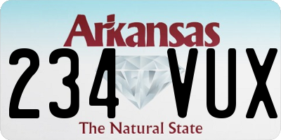 AR license plate 234VUX