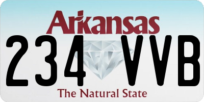 AR license plate 234VVB