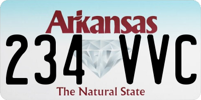 AR license plate 234VVC