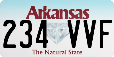 AR license plate 234VVF