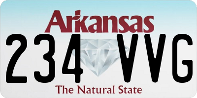 AR license plate 234VVG