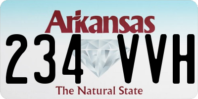 AR license plate 234VVH