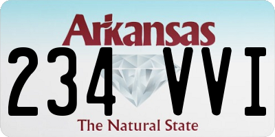 AR license plate 234VVI