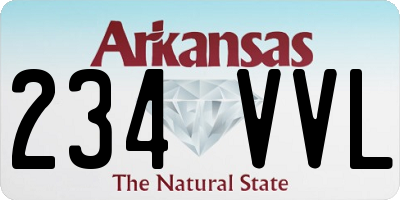 AR license plate 234VVL