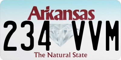 AR license plate 234VVM