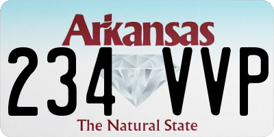 AR license plate 234VVP