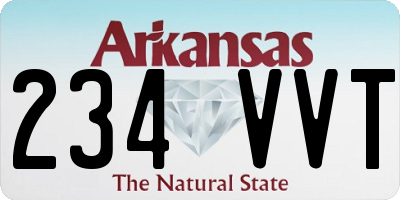 AR license plate 234VVT