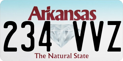 AR license plate 234VVZ