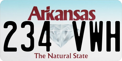 AR license plate 234VWH