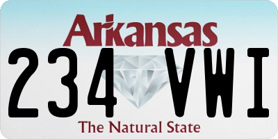AR license plate 234VWI