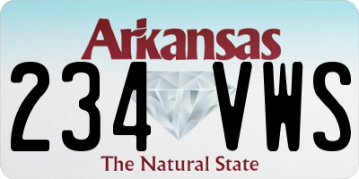 AR license plate 234VWS