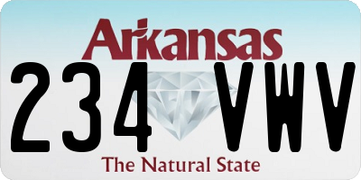AR license plate 234VWV
