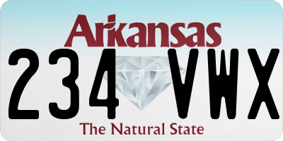 AR license plate 234VWX