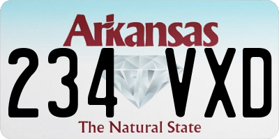 AR license plate 234VXD