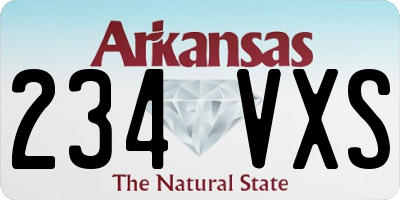 AR license plate 234VXS