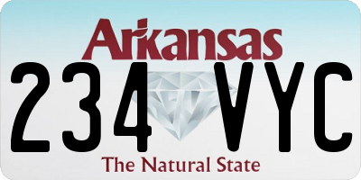AR license plate 234VYC