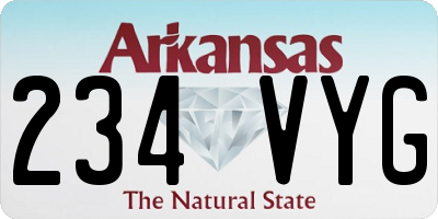 AR license plate 234VYG