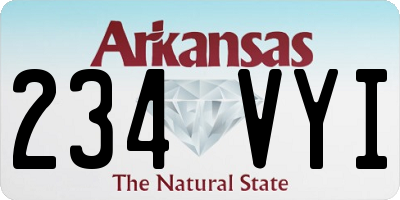AR license plate 234VYI
