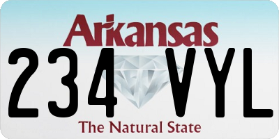 AR license plate 234VYL