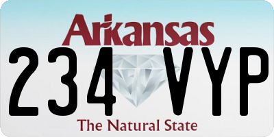 AR license plate 234VYP