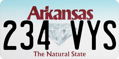 AR license plate 234VYS