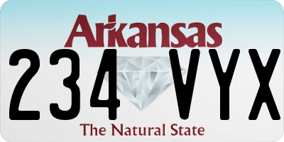 AR license plate 234VYX