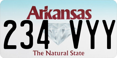 AR license plate 234VYY