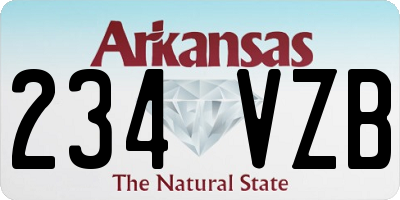 AR license plate 234VZB