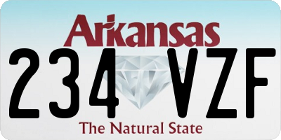 AR license plate 234VZF