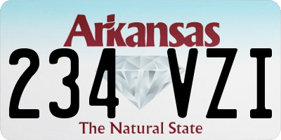 AR license plate 234VZI