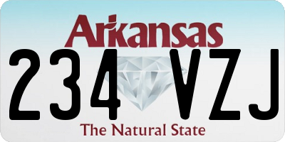 AR license plate 234VZJ