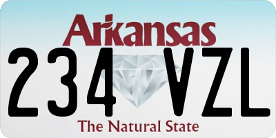 AR license plate 234VZL