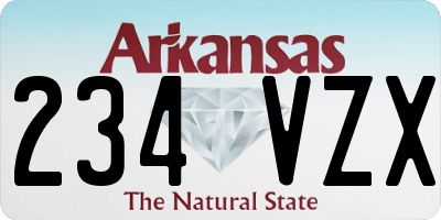 AR license plate 234VZX