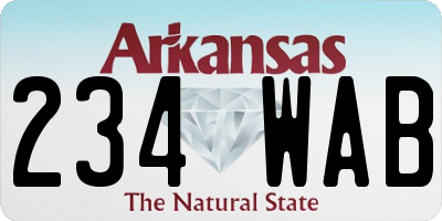 AR license plate 234WAB