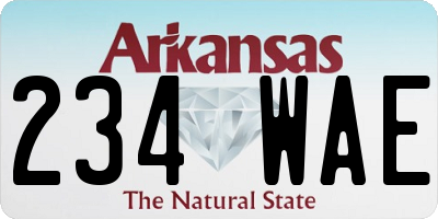 AR license plate 234WAE