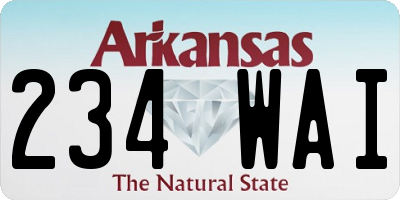 AR license plate 234WAI