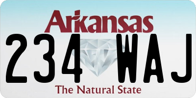 AR license plate 234WAJ