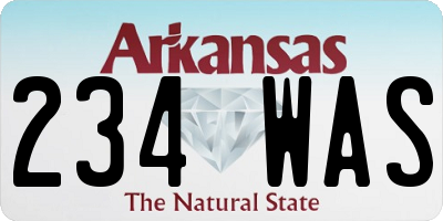 AR license plate 234WAS