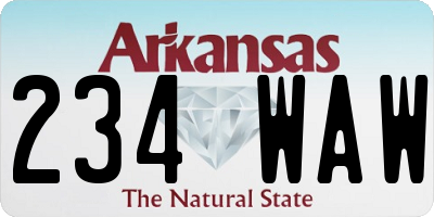 AR license plate 234WAW