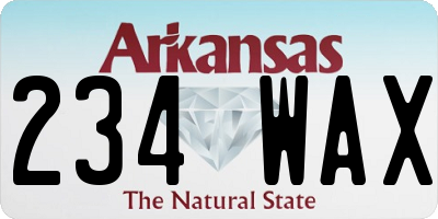 AR license plate 234WAX