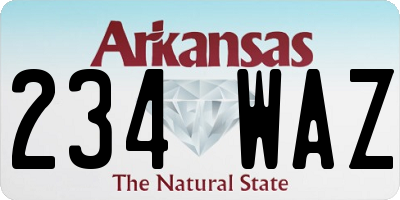 AR license plate 234WAZ