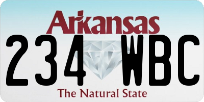 AR license plate 234WBC
