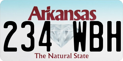 AR license plate 234WBH