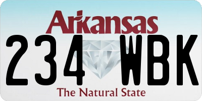 AR license plate 234WBK