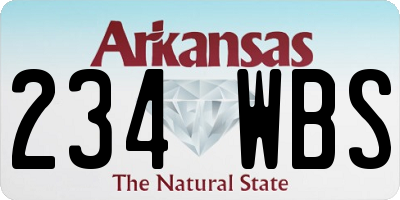 AR license plate 234WBS