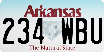 AR license plate 234WBU